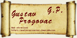 Gustav Progovac vizit kartica